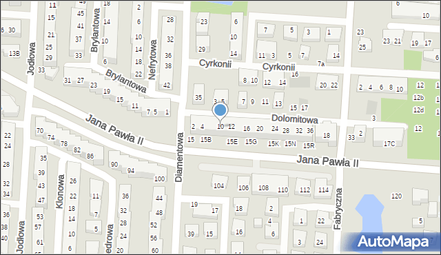 Warszawa, Dolomitowa, 10, mapa Warszawy