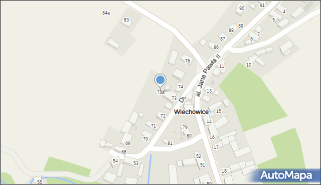 Wiechowice, Dobrego Jana, 73a, mapa Wiechowice