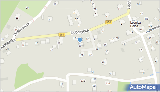 Wieliczka, Dobczycka, 10, mapa Wieliczka