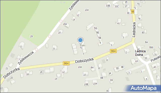 Wieliczka, Dobczycka, 7D, mapa Wieliczka