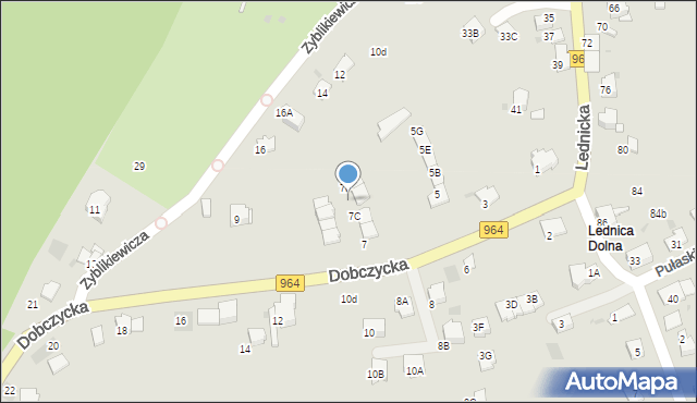 Wieliczka, Dobczycka, 7E, mapa Wieliczka