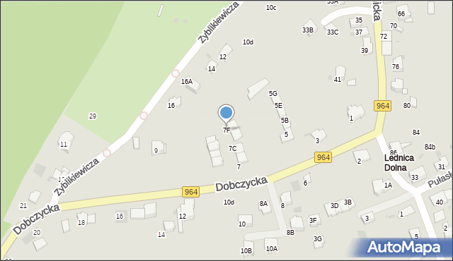 Wieliczka, Dobczycka, 7F, mapa Wieliczka