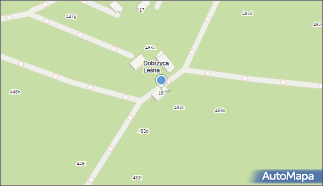 Wiesiółka, Dobrzyca Leśna, 16, mapa Wiesiółka