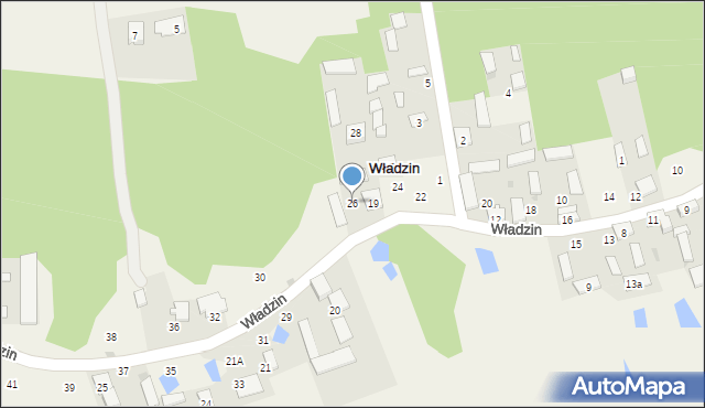 Władzin, Dobra, 26, mapa Władzin