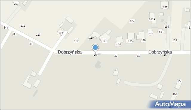 Włocławek, Dobrzyńska, 40, mapa Włocławka