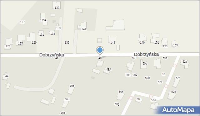 Włocławek, Dobrzyńska, 48, mapa Włocławka