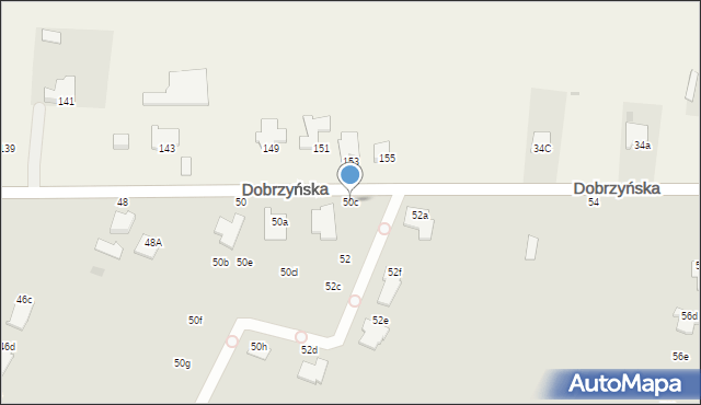 Włocławek, Dobrzyńska, 50c, mapa Włocławka