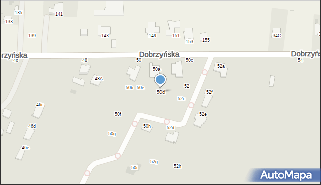 Włocławek, Dobrzyńska, 50d, mapa Włocławka