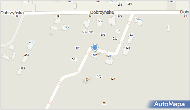 Włocławek, Dobrzyńska, 50h, mapa Włocławka