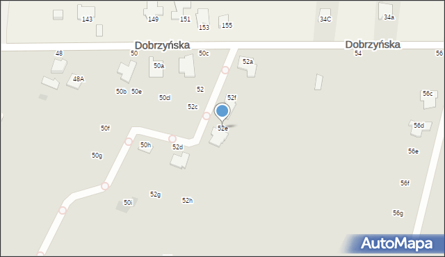 Włocławek, Dobrzyńska, 52e, mapa Włocławka