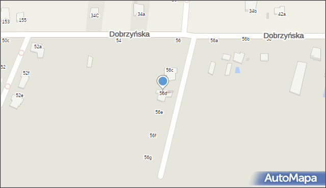 Włocławek, Dobrzyńska, 56d, mapa Włocławka