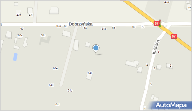 Włocławek, Dobrzyńska, 64b, mapa Włocławka