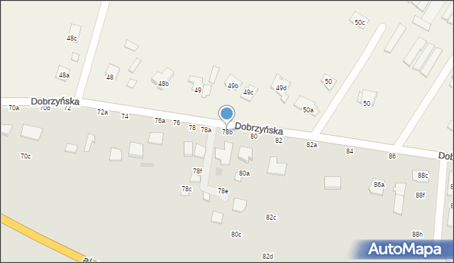 Włocławek, Dobrzyńska, 78b, mapa Włocławka