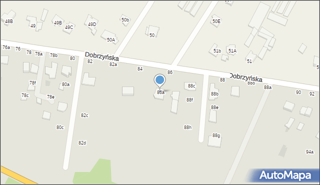 Włocławek, Dobrzyńska, 86a, mapa Włocławka