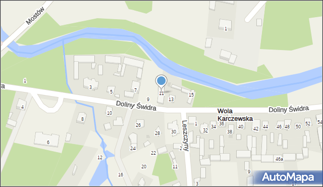 Wola Karczewska, Doliny Świdra, 11, mapa Wola Karczewska