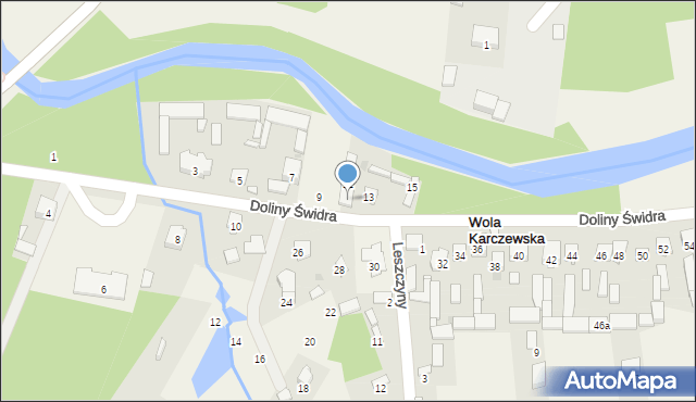 Wola Karczewska, Doliny Świdra, 11A, mapa Wola Karczewska