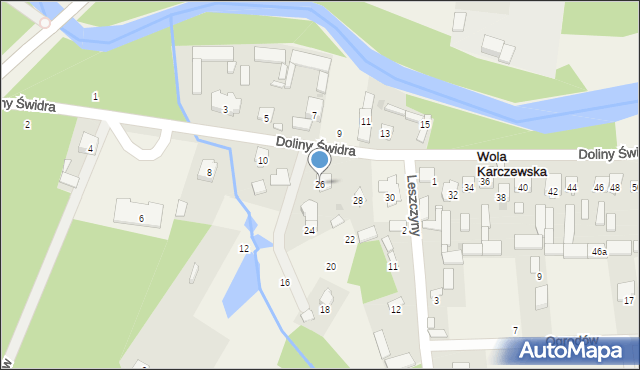 Wola Karczewska, Doliny Świdra, 26, mapa Wola Karczewska