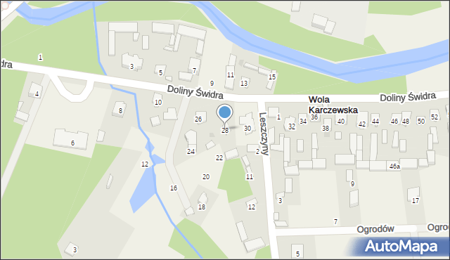 Wola Karczewska, Doliny Świdra, 28, mapa Wola Karczewska