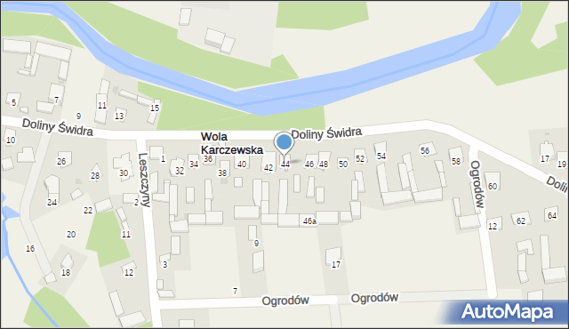 Wola Karczewska, Doliny Świdra, 44, mapa Wola Karczewska