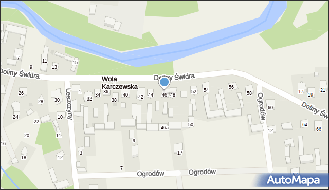 Wola Karczewska, Doliny Świdra, 46, mapa Wola Karczewska