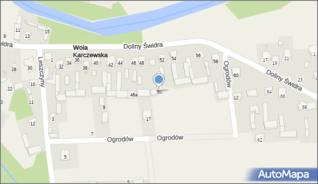 Wola Karczewska, Doliny Świdra, 50, mapa Wola Karczewska