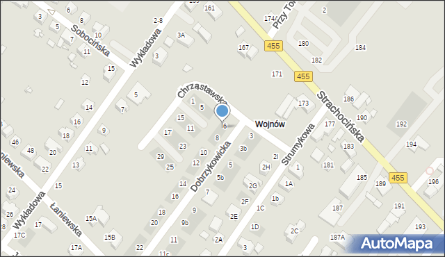 Wrocław, Dobrzykowicka, 6a, mapa Wrocławia