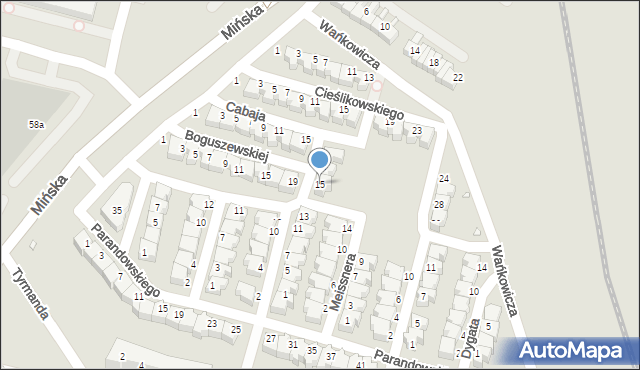 Wrocław, Dołęgi-Mostowicza Tadeusza, 15, mapa Wrocławia