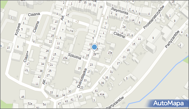 Ząbkowice Śląskie, Dolnośląska, 19, mapa Ząbkowice Śląskie