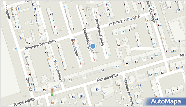 Zabrze, Domańskiego Bolesława, ks., 2, mapa Zabrza