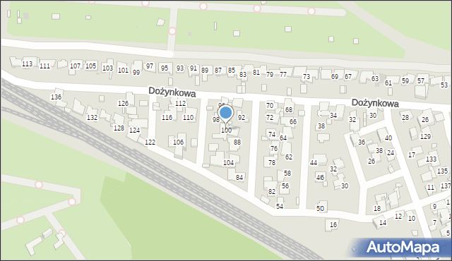 Zabrze, Dożynkowa, 100, mapa Zabrza