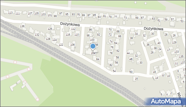 Zabrze, Dożynkowa, 104, mapa Zabrza