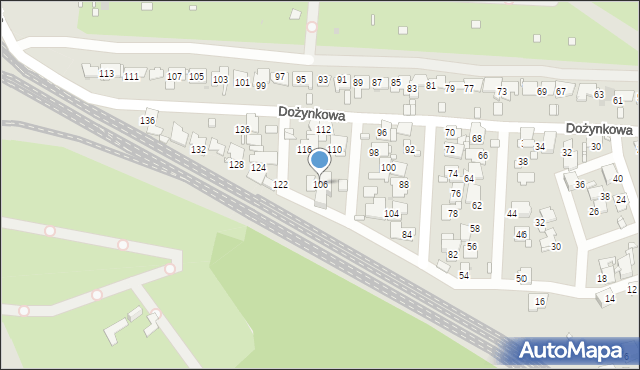 Zabrze, Dożynkowa, 106, mapa Zabrza