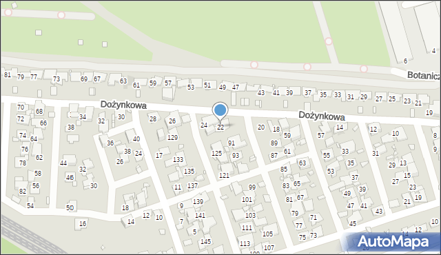 Zabrze, Dożynkowa, 22, mapa Zabrza