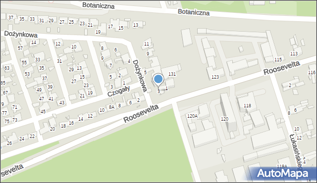 Zabrze, Dożynkowa, 3, mapa Zabrza