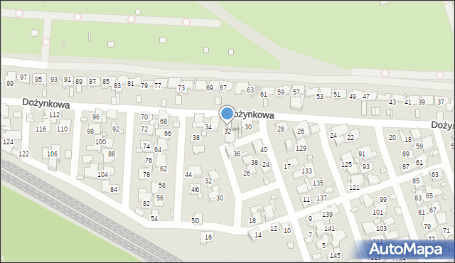 Zabrze, Dożynkowa, 32, mapa Zabrza