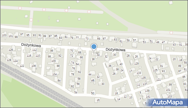 Zabrze, Dożynkowa, 36, mapa Zabrza