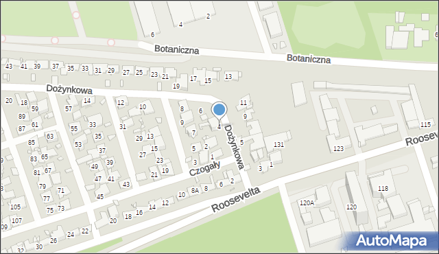 Zabrze, Dożynkowa, 4, mapa Zabrza