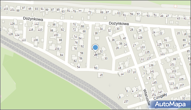 Zabrze, Dożynkowa, 46, mapa Zabrza