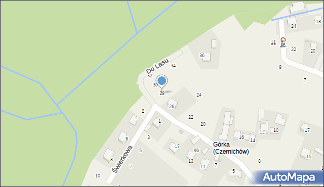 Zagacie, Do Lasu, 28, mapa Zagacie