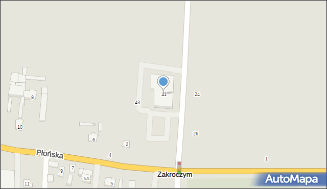 Zakroczym, Doranta Tadeusza, kpt., 41, mapa Zakroczym