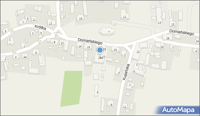 Zakrzewo, Domańskiego Bolesława, ks. dr., 18a, mapa Zakrzewo