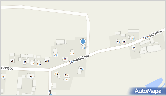 Zakrzewo, Domańskiego Bolesława, ks. dr., 33, mapa Zakrzewo