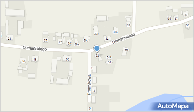 Zakrzewo, Domańskiego Bolesława, ks. dr., 52, mapa Zakrzewo