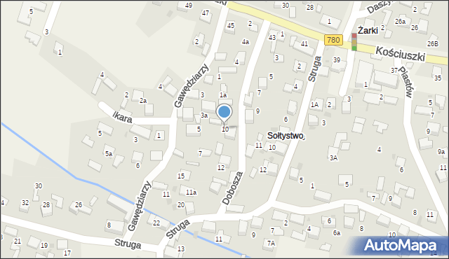 Żarki, Dobosza, 10, mapa Żarki