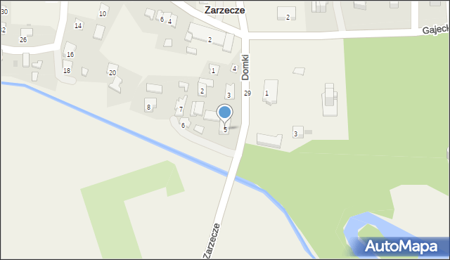 Zarzecze, Domki, 5, mapa Zarzecze