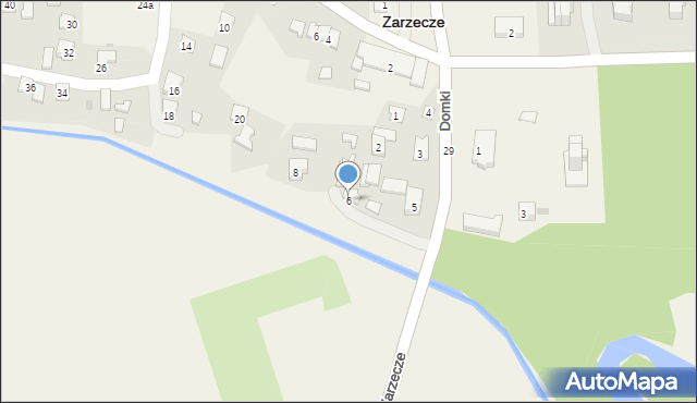 Zarzecze, Domki, 6, mapa Zarzecze