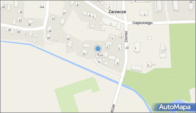 Zarzecze, Domki, 9, mapa Zarzecze