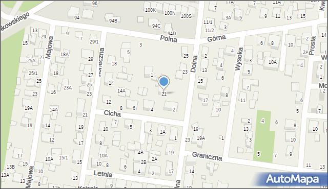 Zaścianki, Dolna, 21, mapa Zaścianki