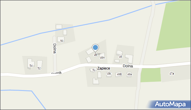 Zborowskie, Dolna, 48, mapa Zborowskie