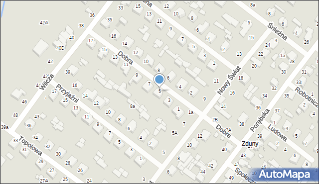 Zduńska Wola, Dobra, 5, mapa Zduńska Wola